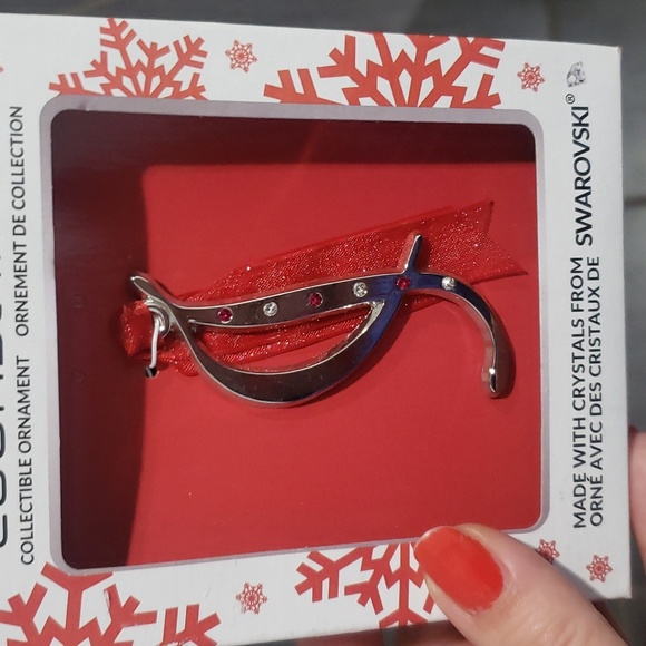 Swarovski crystals Christmas ornament romantic font letter "I" - Picture 4 of 5